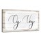 Crafted Creations Beige and White 'Oy Vey II' Hanukkah Canvas Wall Art Decor 8" x 16"